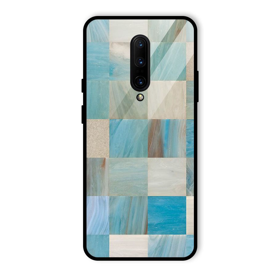 Blue Tiles Glass Back Case for OnePlus 7 Pro