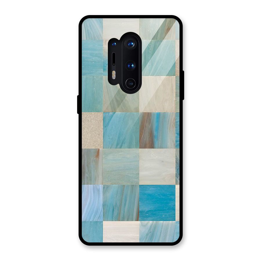Blue Tiles Glass Back Case for OnePlus 8 Pro