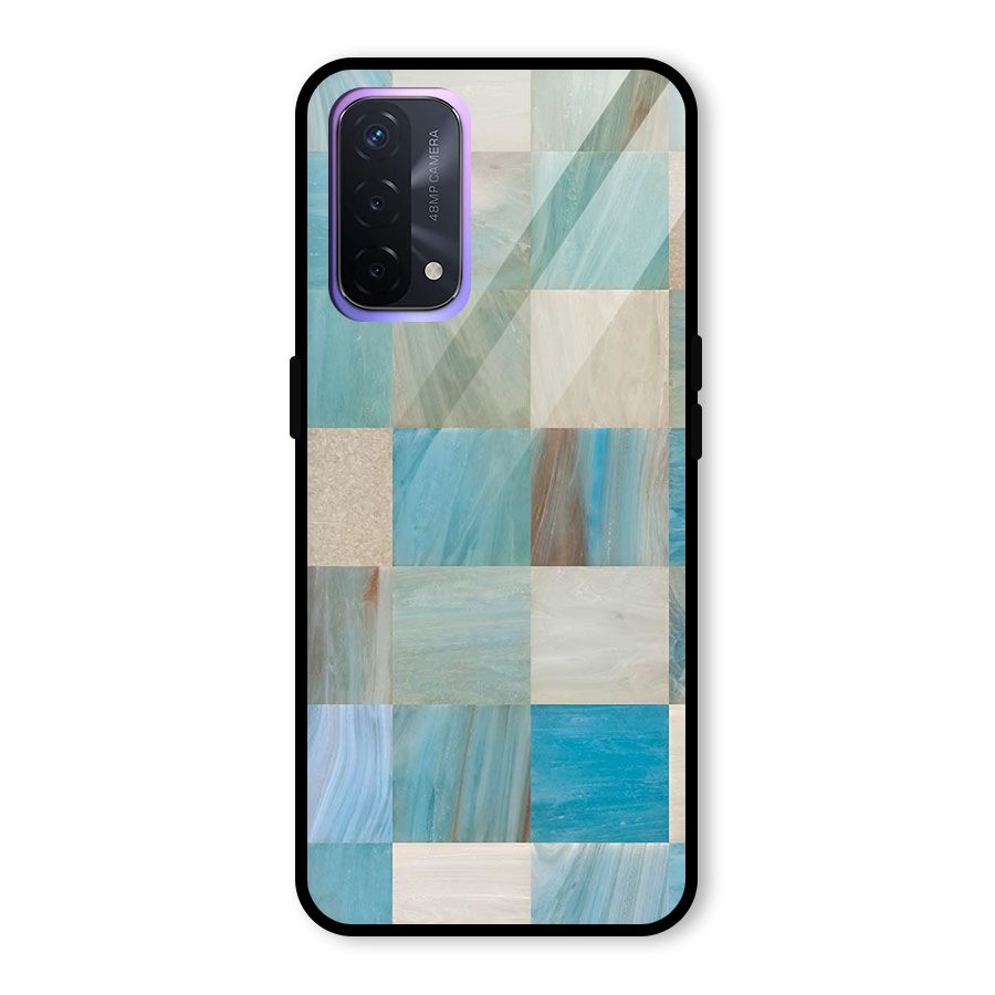 Blue Tiles Glass Back Case for Oppo A74 5G