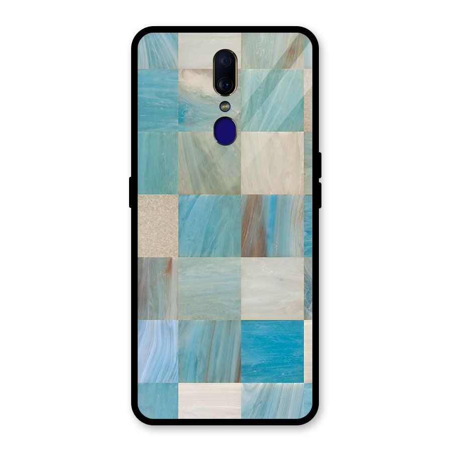 Blue Tiles Glass Back Case for Oppo F11