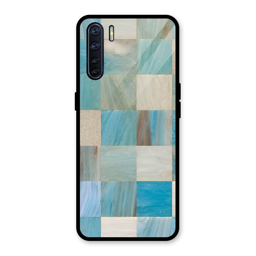 Blue Tiles Glass Back Case for Oppo F15