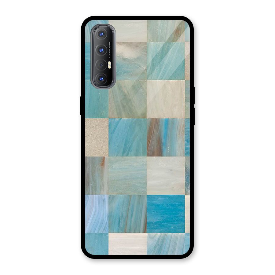 Blue Tiles Glass Back Case for Oppo Reno3 Pro