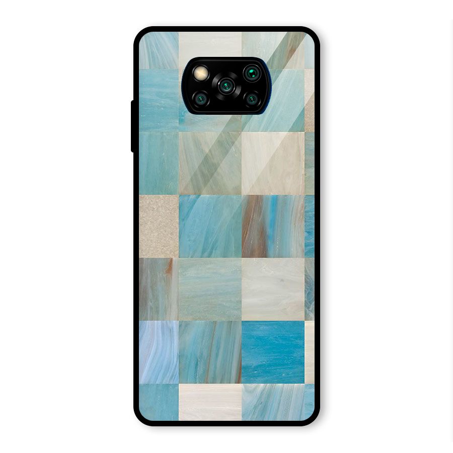 Blue Tiles Glass Back Case for Poco X3 Pro
