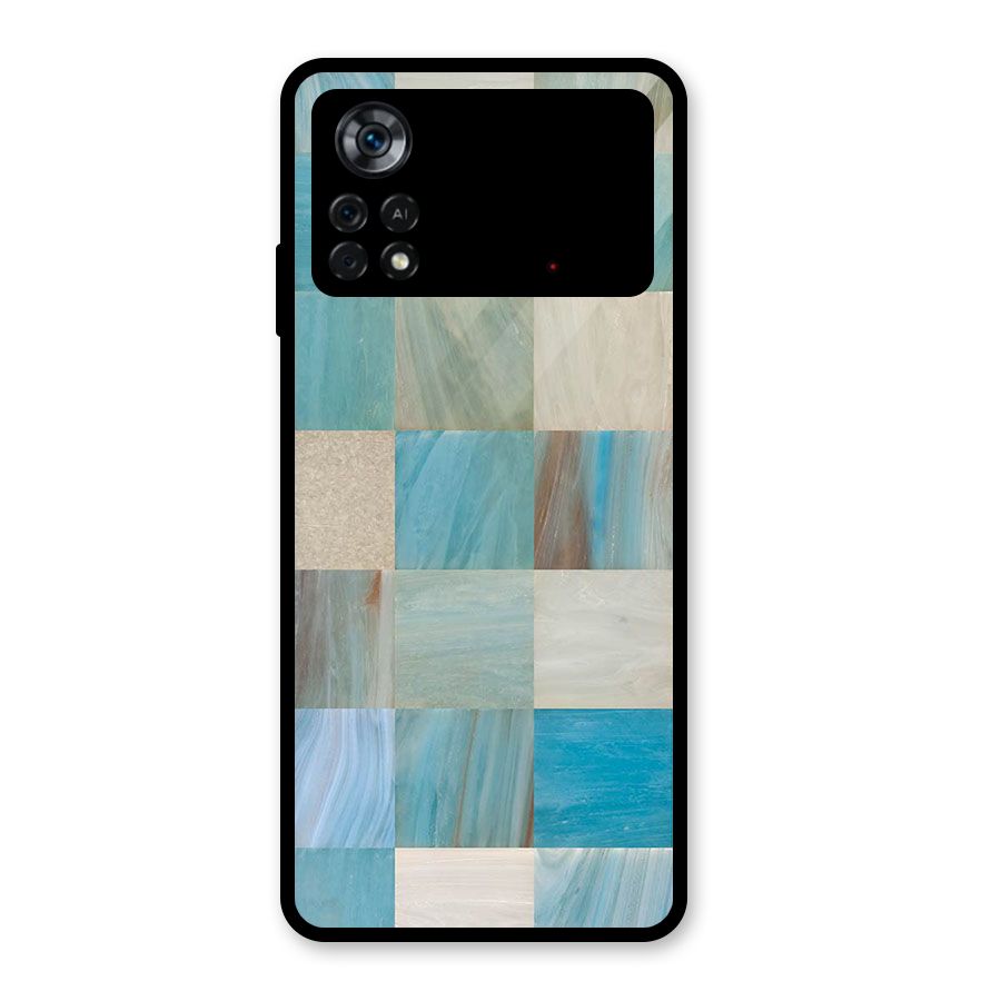 Blue Tiles Glass Back Case for Poco X4 Pro 5G