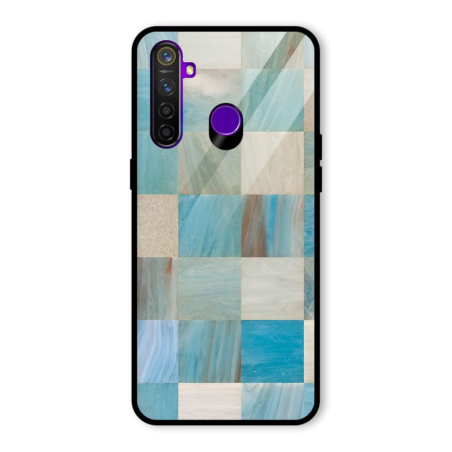 Blue Tiles Glass Back Case for Realme 5 Pro