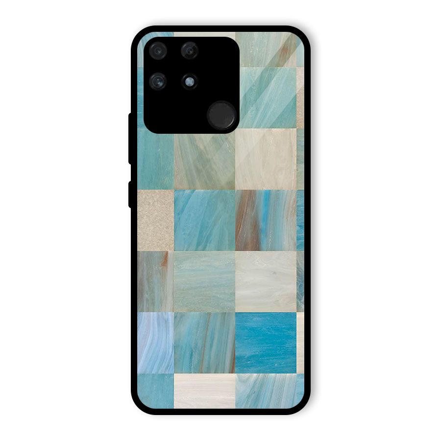 Blue Tiles Glass Back Case for Realme Narzo 50A