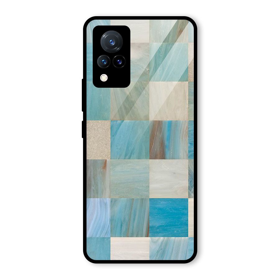 Blue Tiles Glass Back Case for Vivo V21 5G