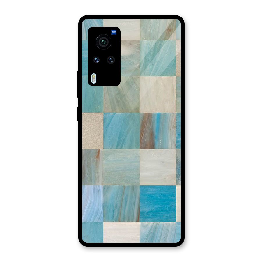 Blue Tiles Glass Back Case for Vivo X60 Pro