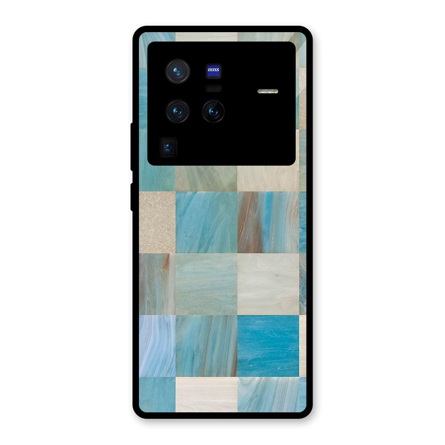 Blue Tiles Glass Back Case for Vivo X80 Pro