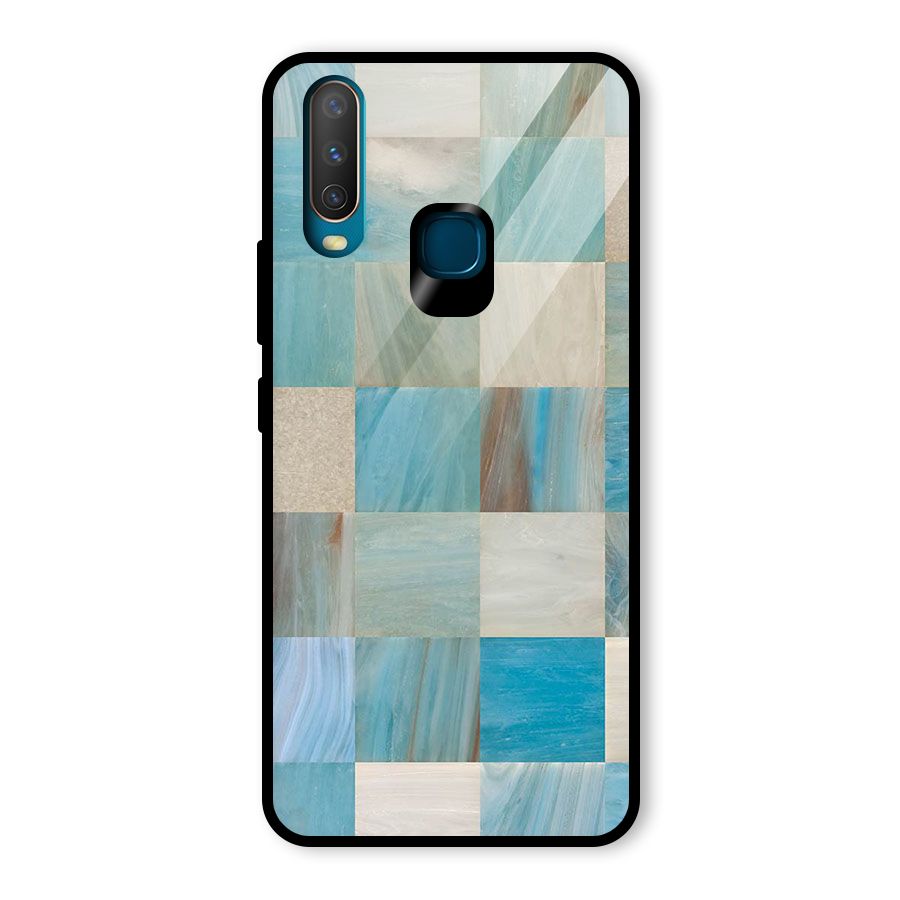 Blue Tiles Glass Back Case for Vivo Y12