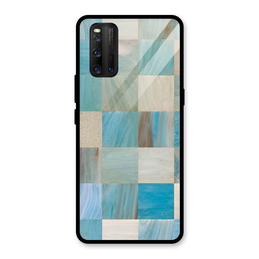 Blue Tiles Glass Back Case for Vivo iQOO 3