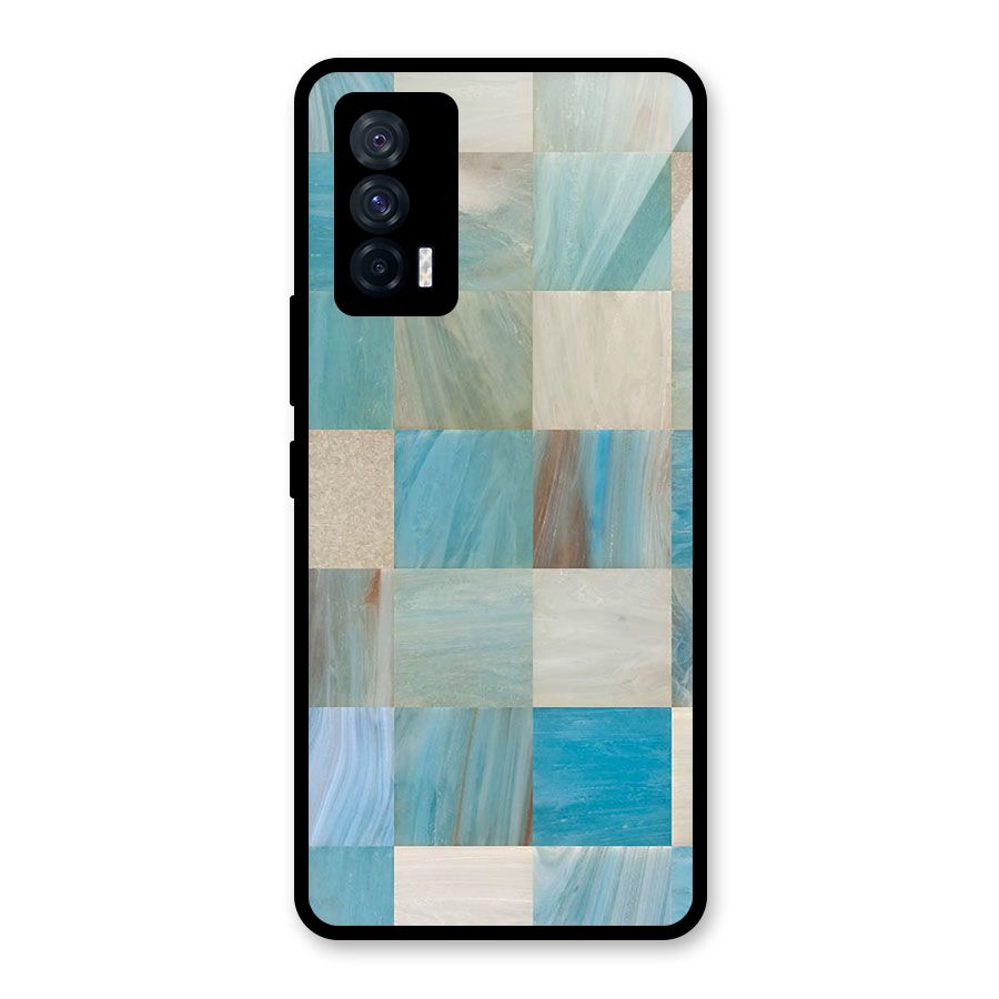 Blue Tiles Glass Back Case for Vivo iQOO 7 5G