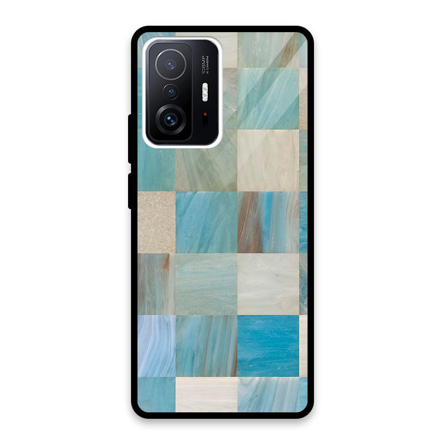 Blue Tiles Glass Back Case for Xiaomi 11T Pro