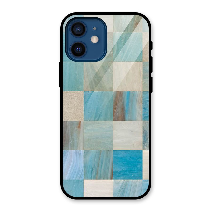 Blue Tiles Glass Back Case for iPhone 12 Mini
