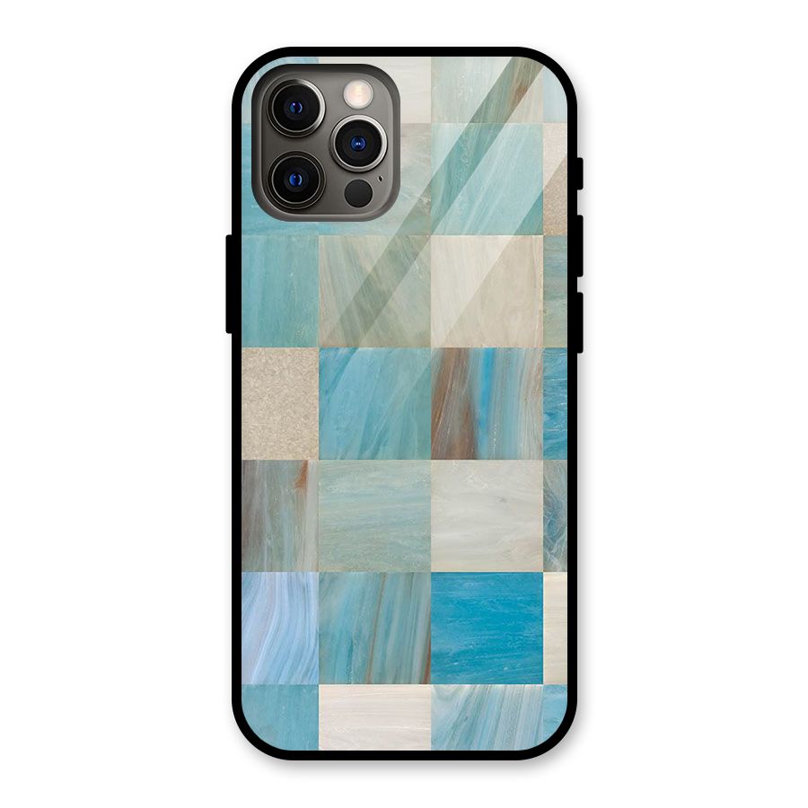 Blue Tiles Glass Back Case for iPhone 12 Pro