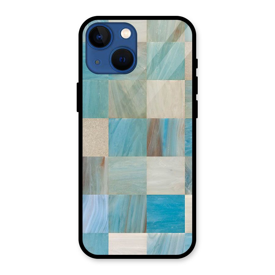 Blue Tiles Glass Back Case for iPhone 13 Mini