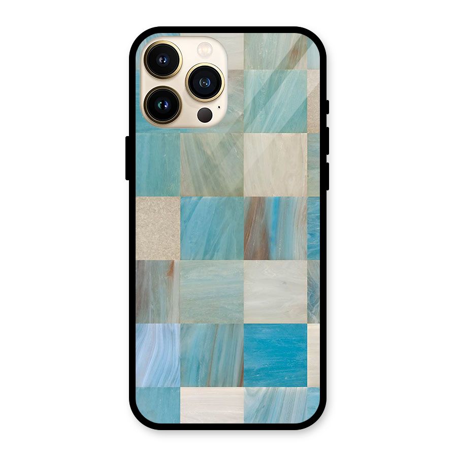 Blue Tiles Glass Back Case for iPhone 13 Pro Max
