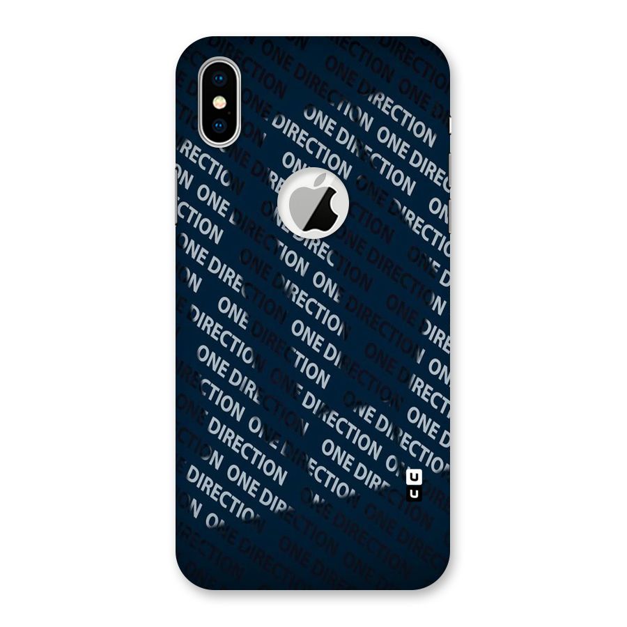 Blue Way Back Case for iPhone X Logo Cut