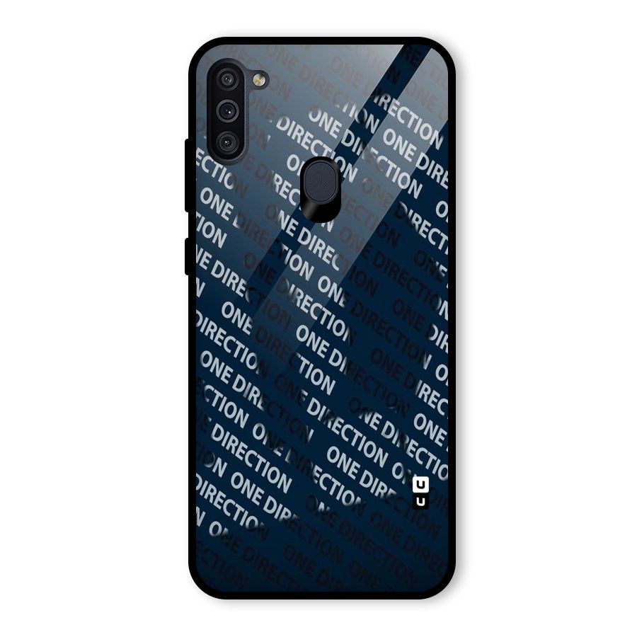 Blue Way Glass Back Case for Galaxy M11