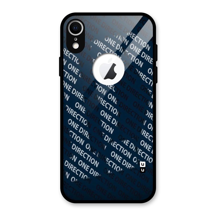 Blue Way Glass Back Case for iPhone XR Logo Cut