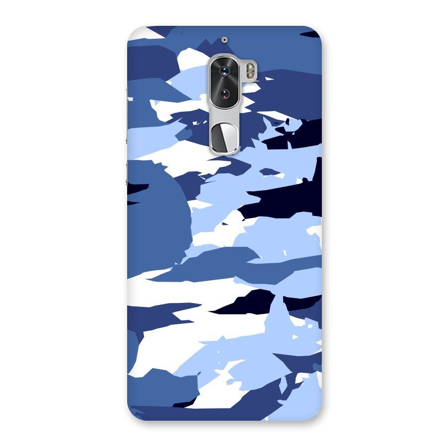 Blue White Canvas Back Case for Coolpad Cool 1