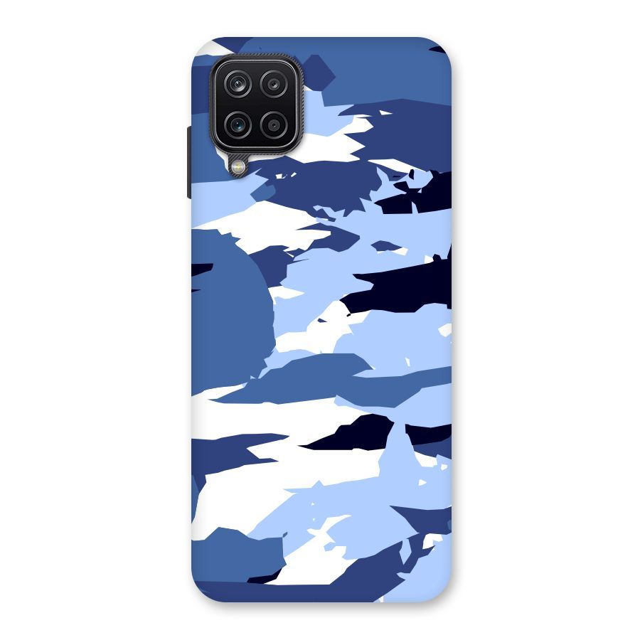 Blue White Canvas Back Case for Galaxy A12