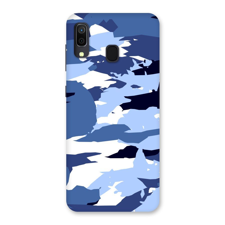 Blue White Canvas Back Case for Galaxy A30