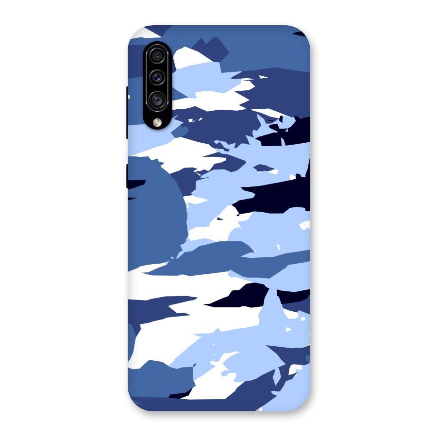 Blue White Canvas Back Case for Galaxy A30s