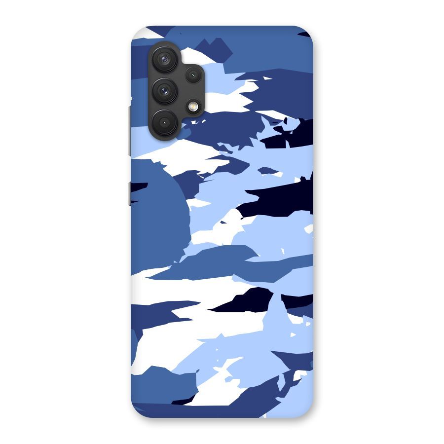 Blue White Canvas Back Case for Galaxy A32