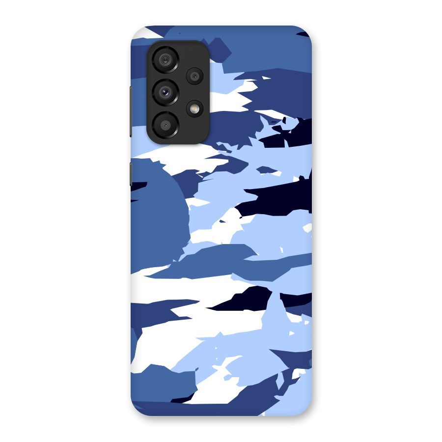 Blue White Canvas Back Case for Galaxy A33 5G