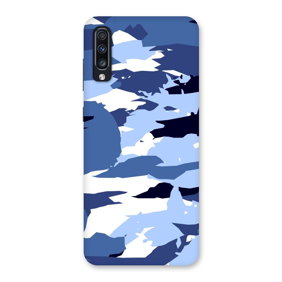 Blue White Canvas Back Case for Galaxy A70