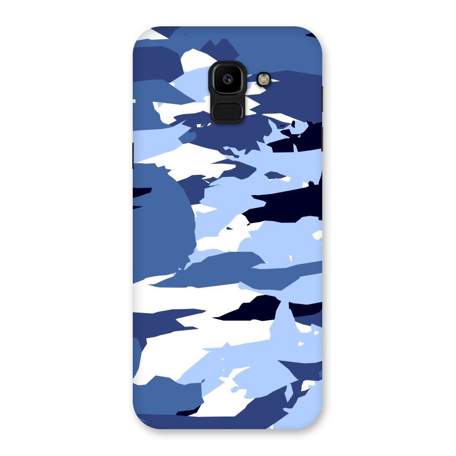 Blue White Canvas Back Case for Galaxy J6