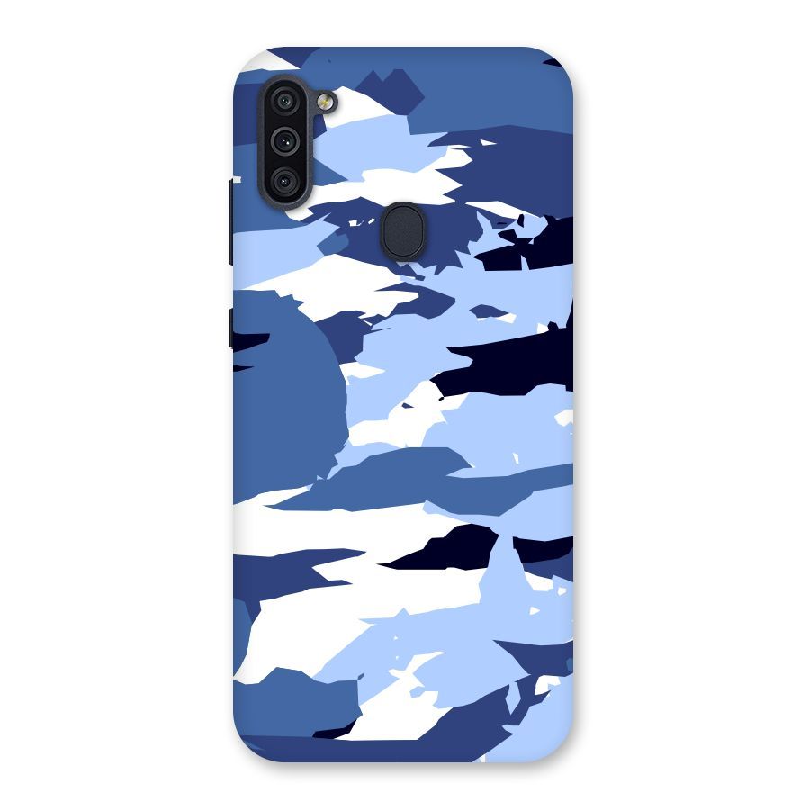 Blue White Canvas Back Case for Galaxy M11