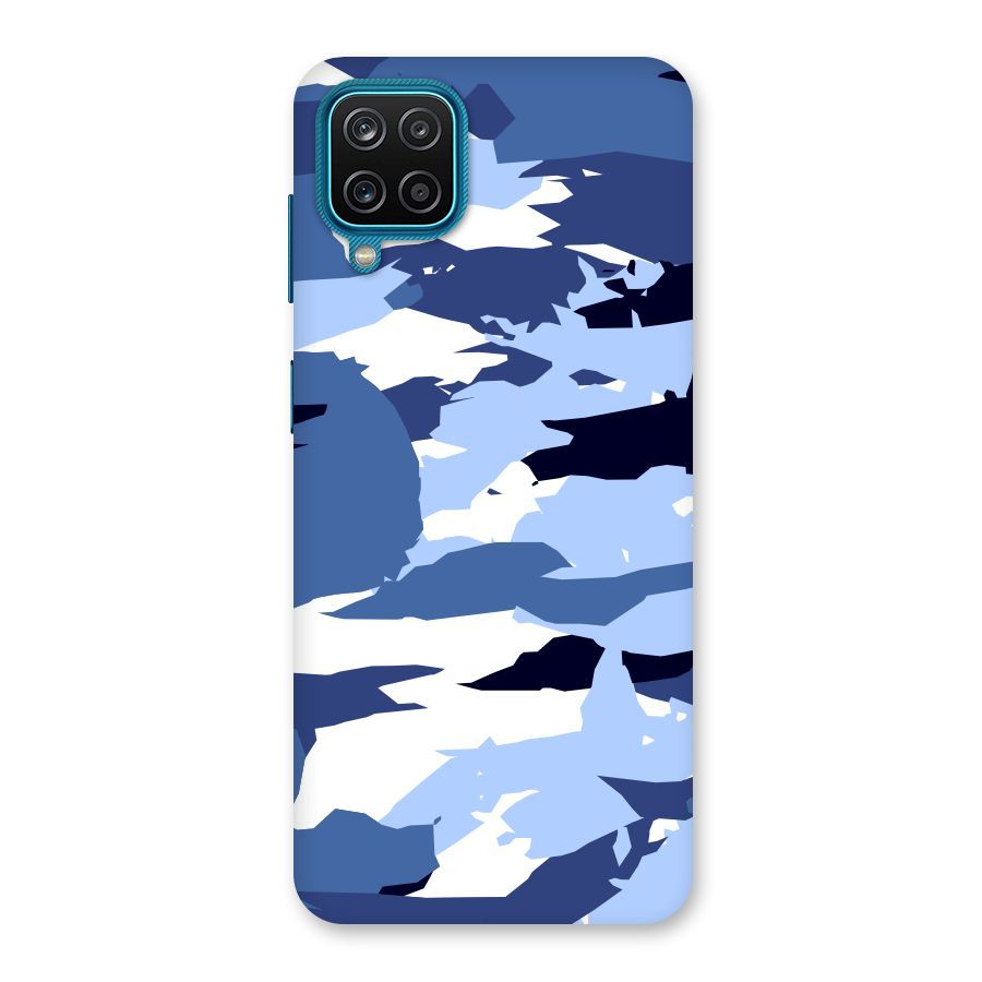 Blue White Canvas Back Case for Galaxy M12