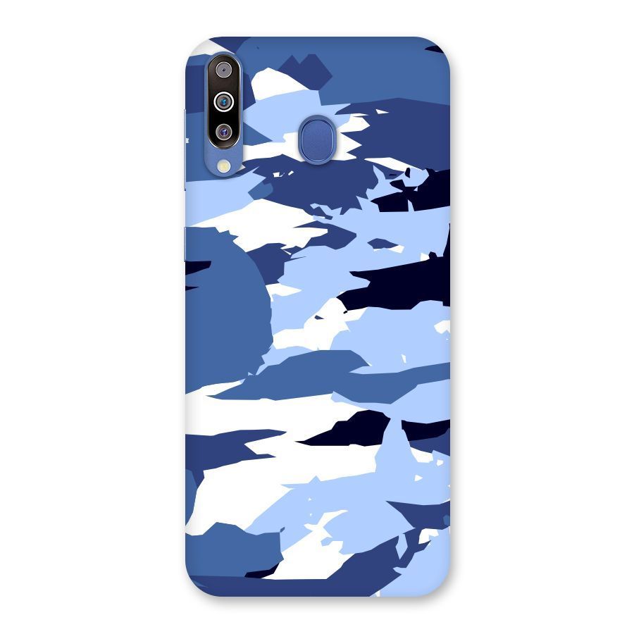 Blue White Canvas Back Case for Galaxy M30