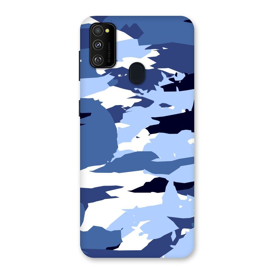Blue White Canvas Back Case for Galaxy M30s
