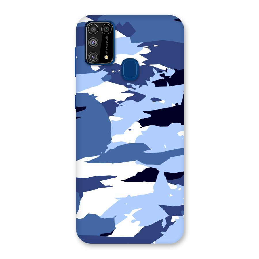 Blue White Canvas Back Case for Galaxy M31