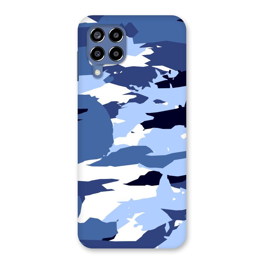 Blue White Canvas Back Case for Galaxy M53 5G