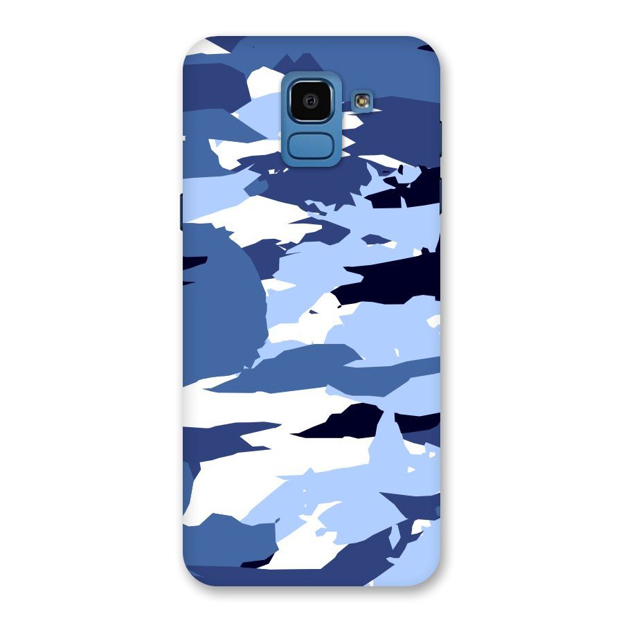 Blue White Canvas Back Case for Galaxy On6