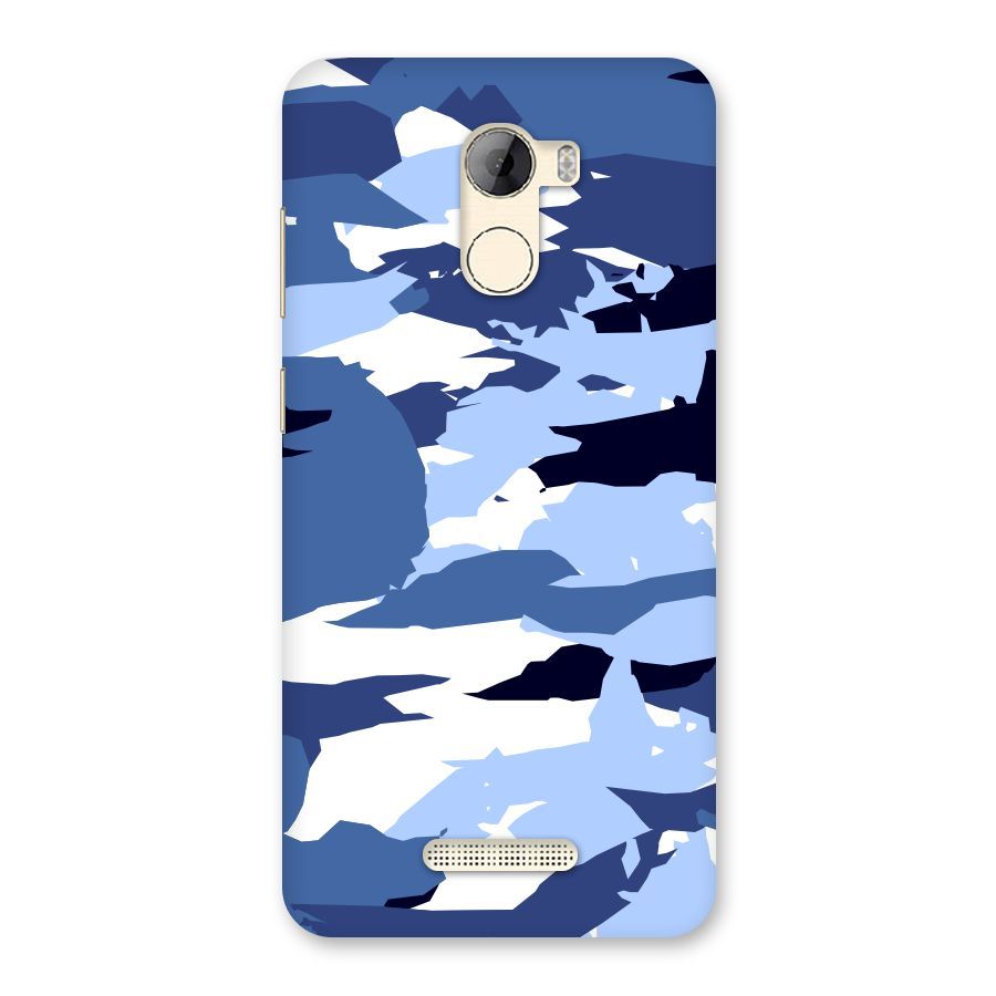 Blue White Canvas Back Case for Gionee A1 LIte