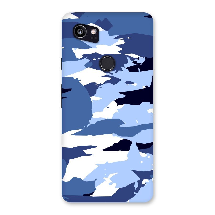 Blue White Canvas Back Case for Google Pixel 2 XL