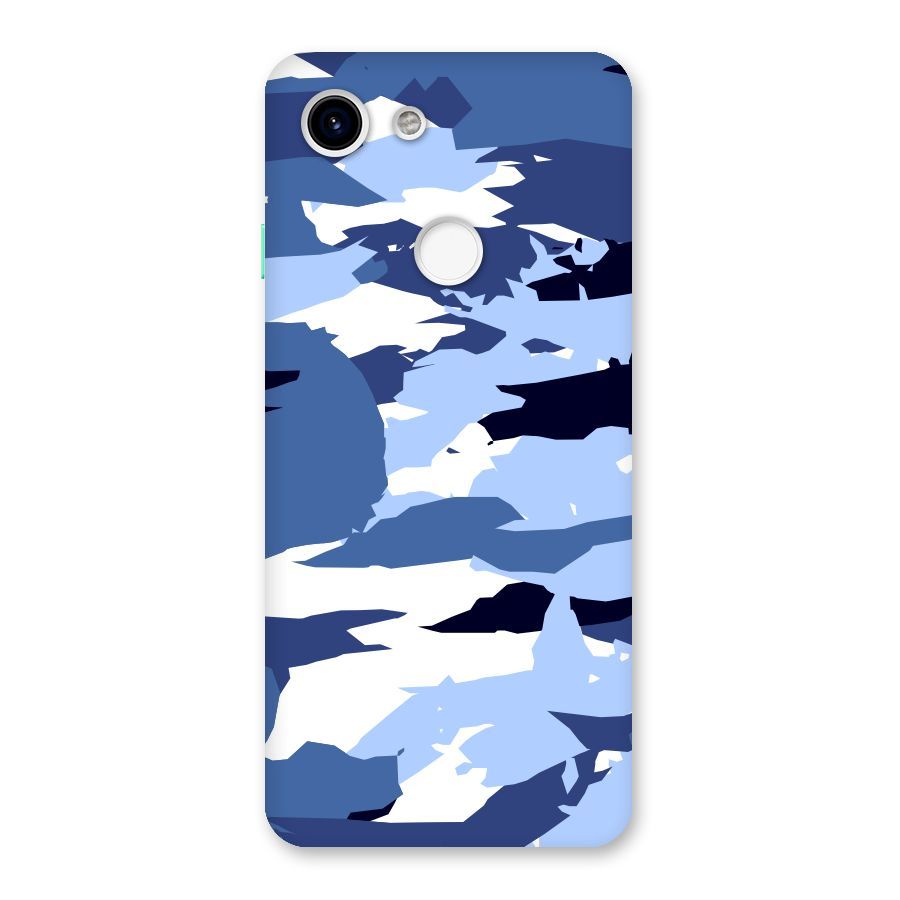Blue White Canvas Back Case for Google Pixel 3