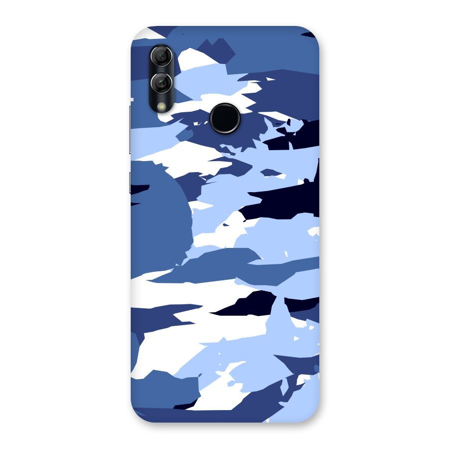 Blue White Canvas Back Case for Honor 10 Lite