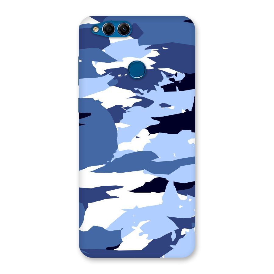 Blue White Canvas Back Case for Honor 7X