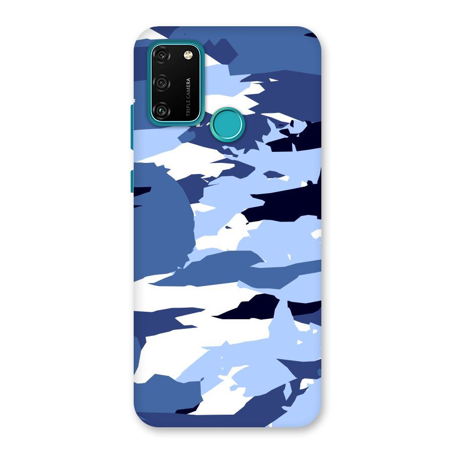 Blue White Canvas Back Case for Honor 9A