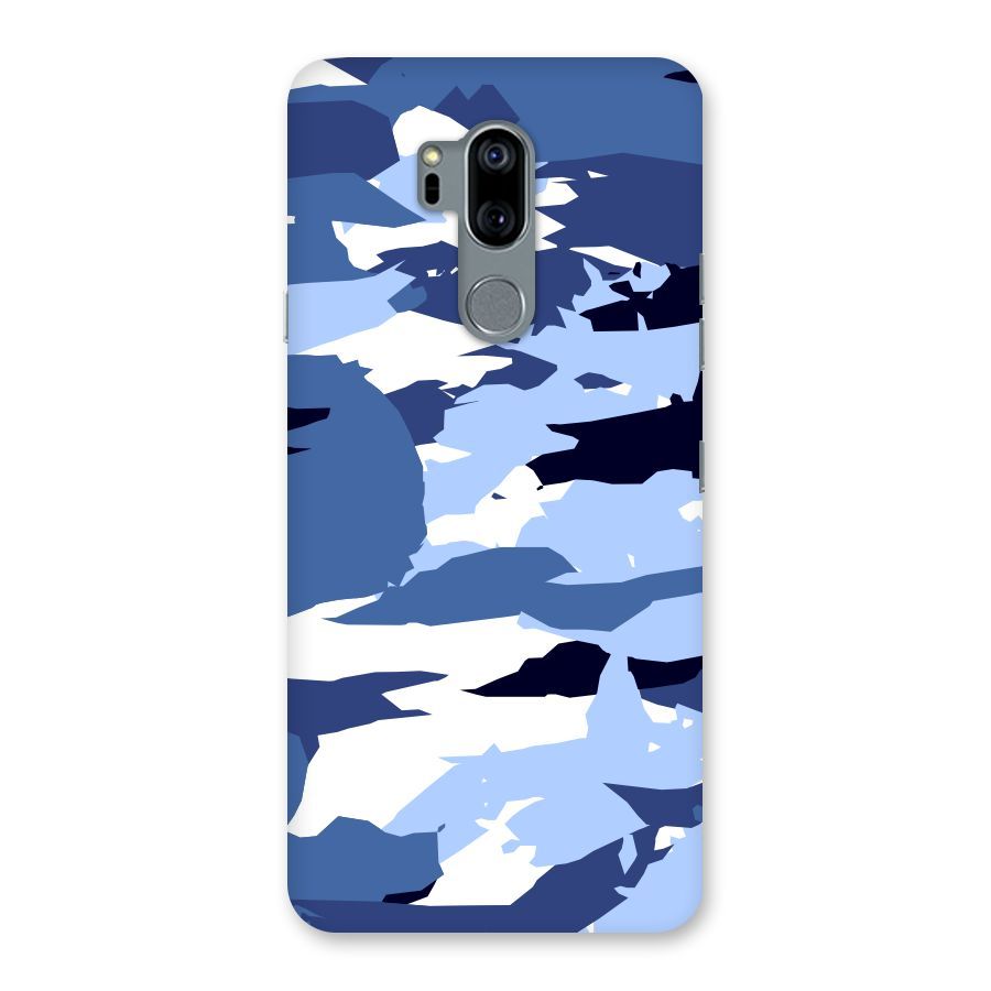 Blue White Canvas Back Case for LG G7