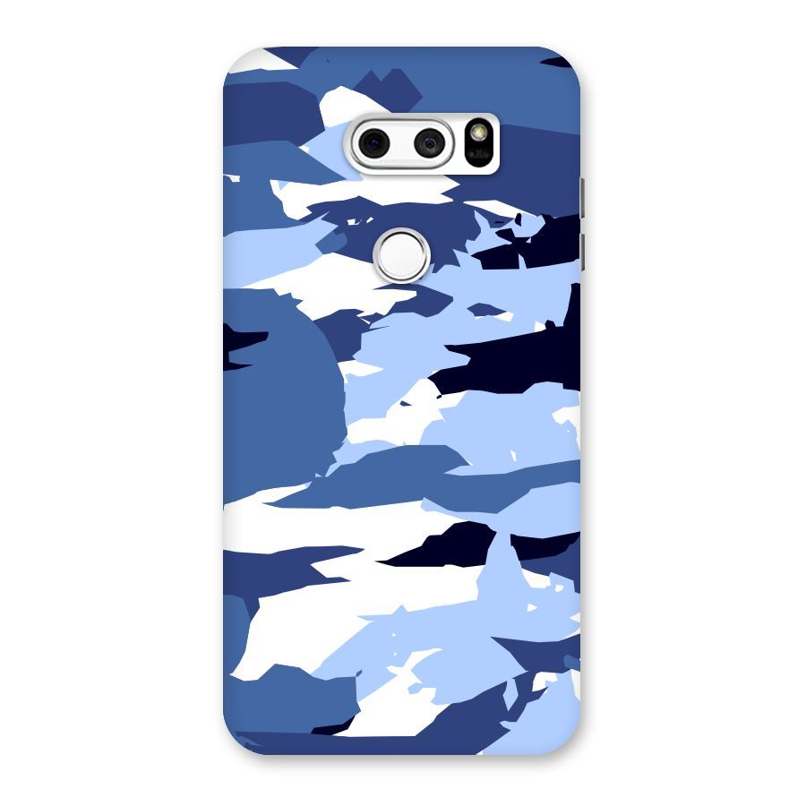 Blue White Canvas Back Case for LG V30