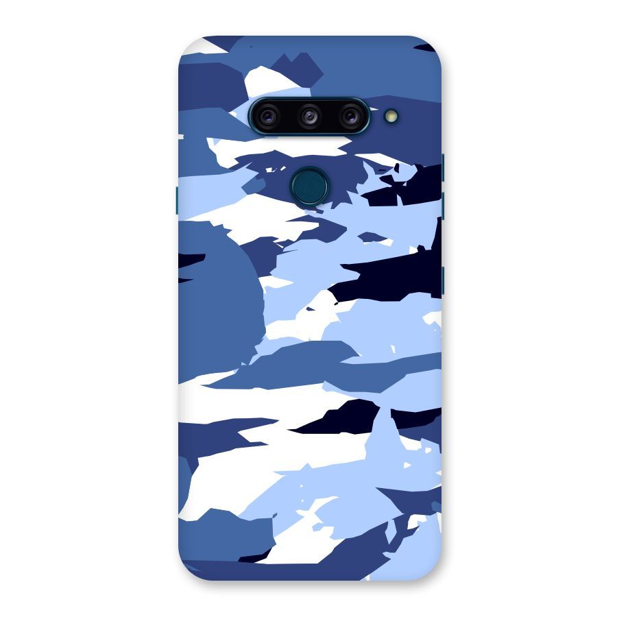 Blue White Canvas Back Case for LG  V40 ThinQ