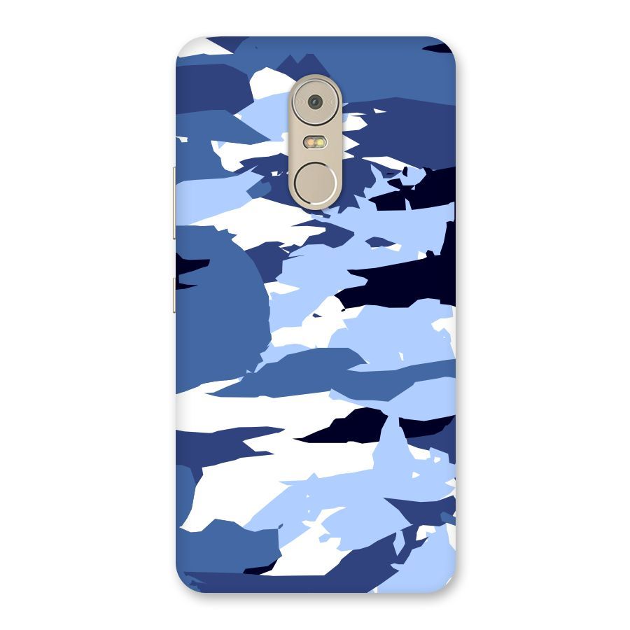Blue White Canvas Back Case for Lenovo K6 Note