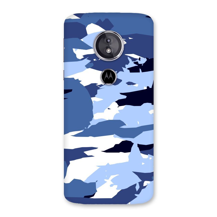 Blue White Canvas Back Case for Moto E5